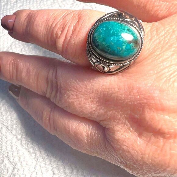 Beautiful Azurite Ring - Adjustable - Picture 5 of 5